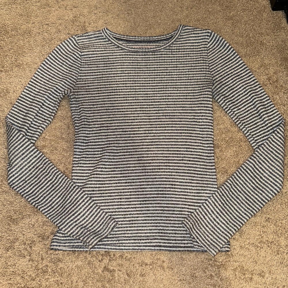 Abercrombie Kids Blue and white Striped Long sleeve Shirt